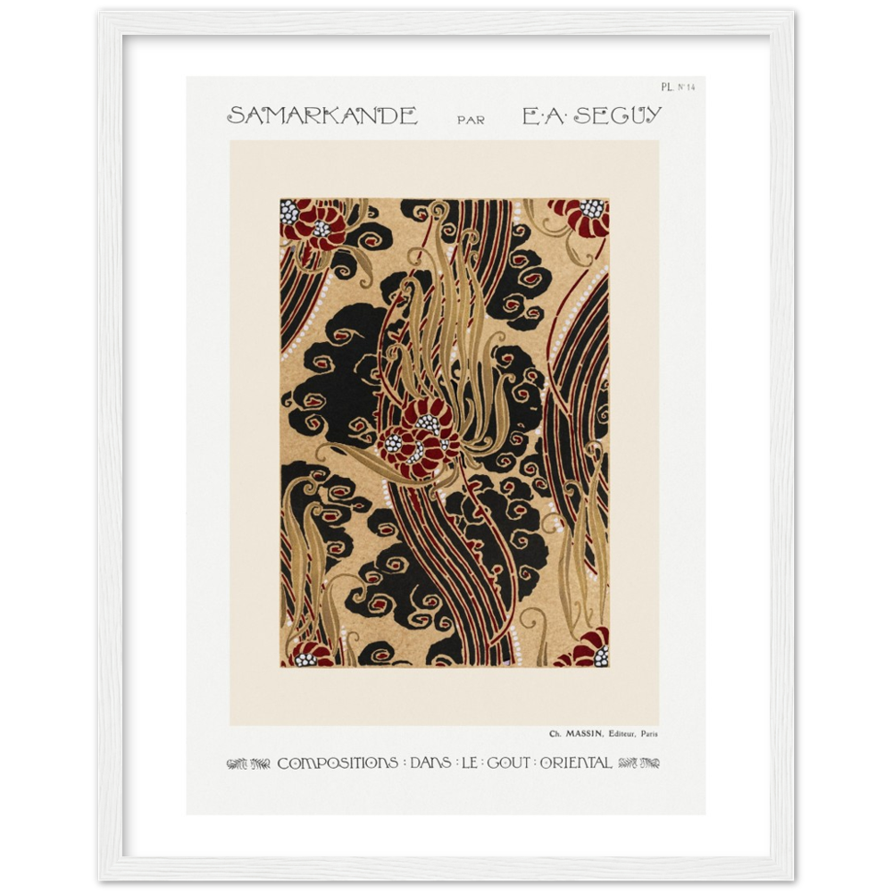 Art Deco floral pattern poster by E.A. Séguy