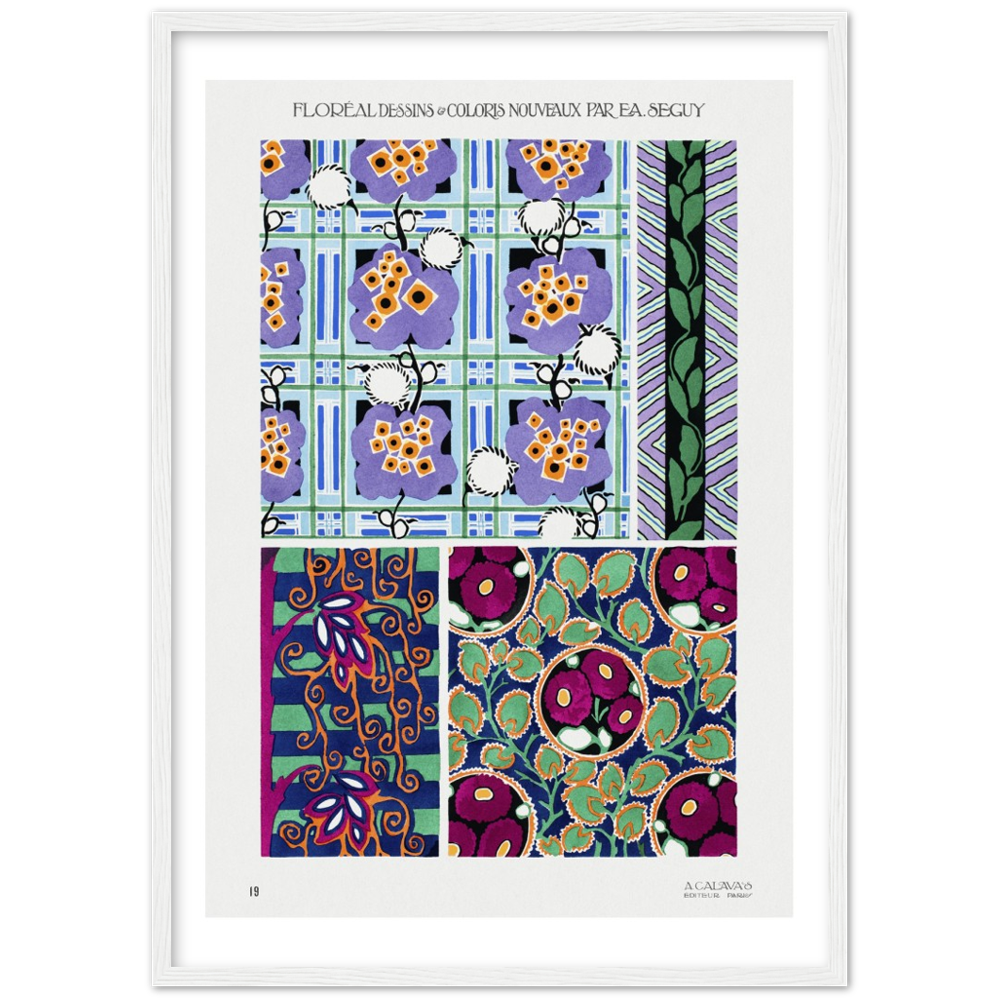 Art Nouveau floral pattern poster by E.A. Séguy