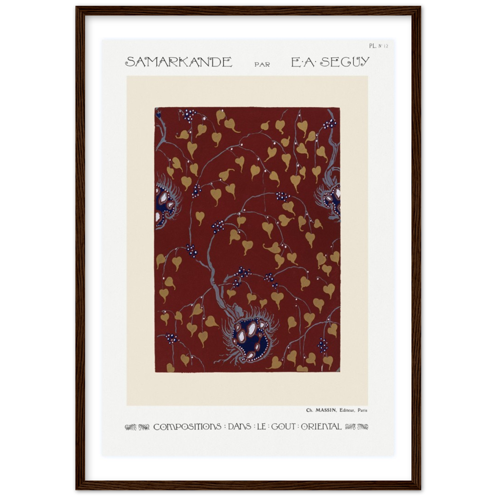 Art Nouveau floral pattern by E.A. Séguy