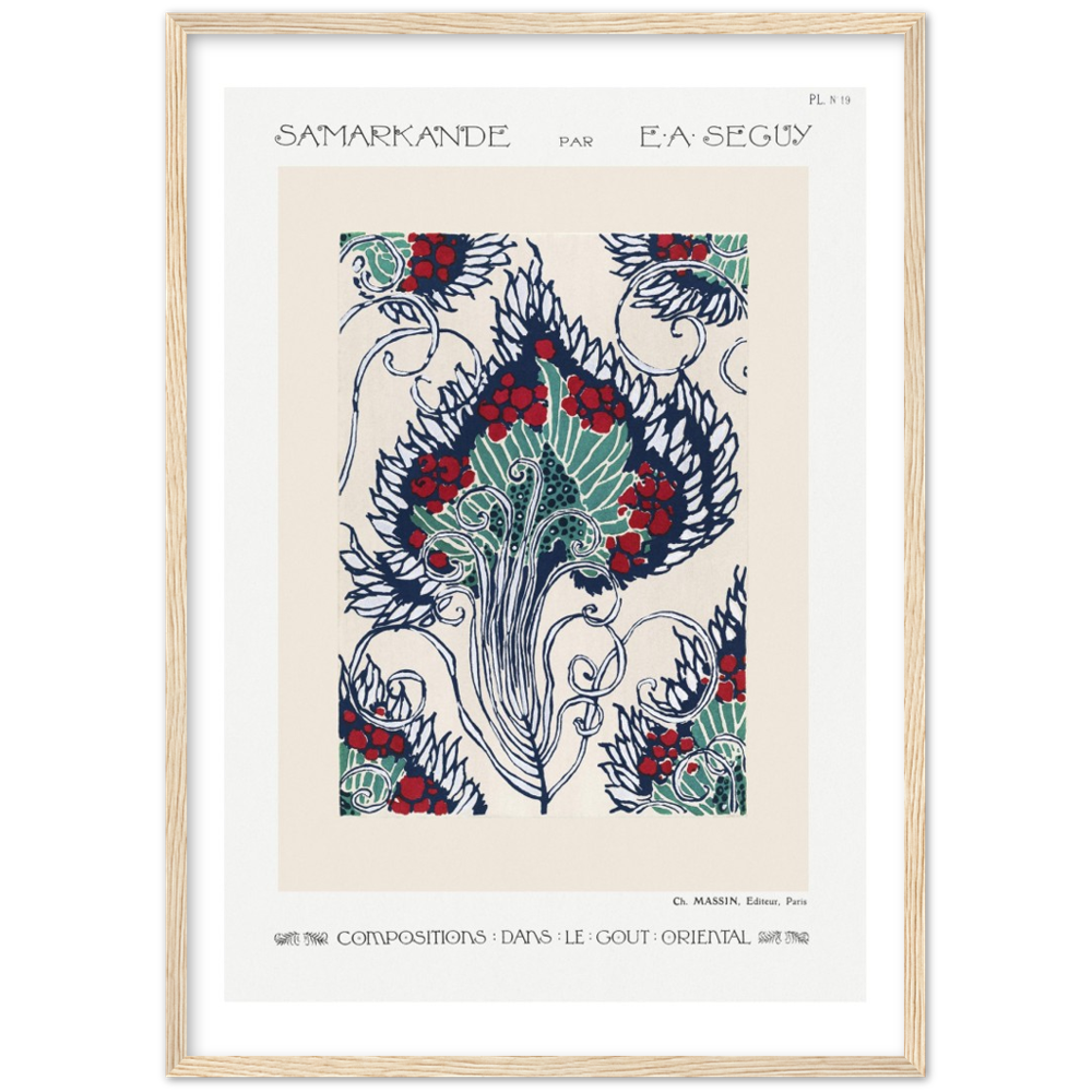 Art Nouveau floral pattern poster by E.A. Séguy