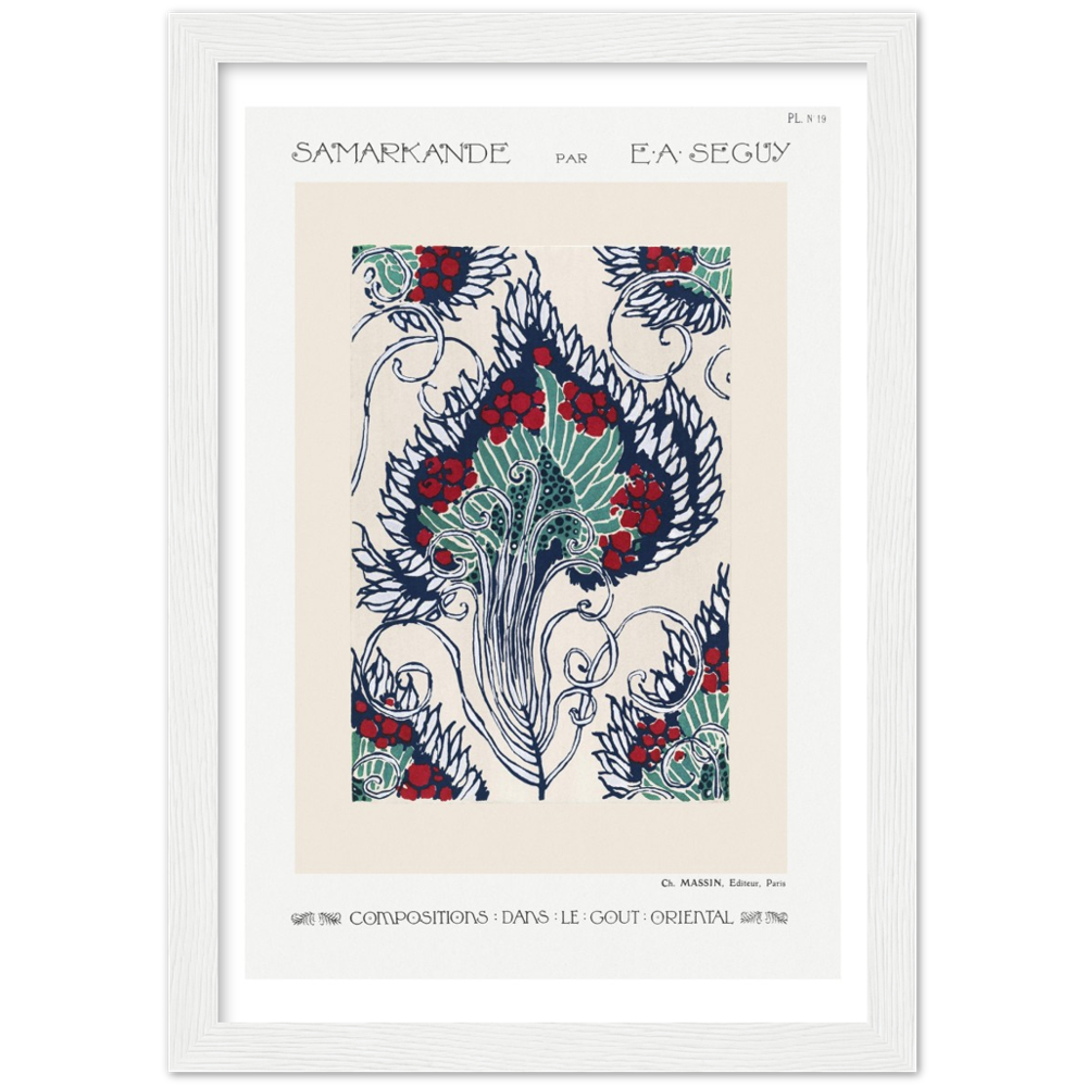 Art Nouveau floral pattern poster by E.A. Séguy