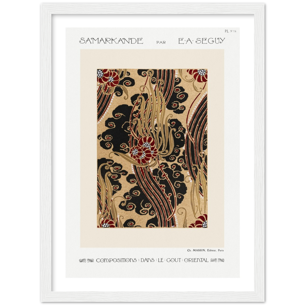 Art Deco floral pattern poster by E.A. Séguy