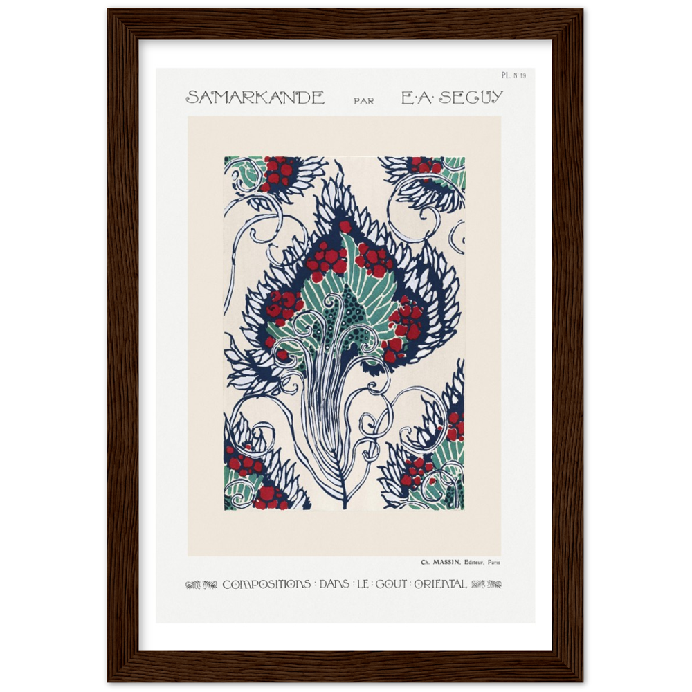 Art Nouveau floral pattern poster by E.A. Séguy