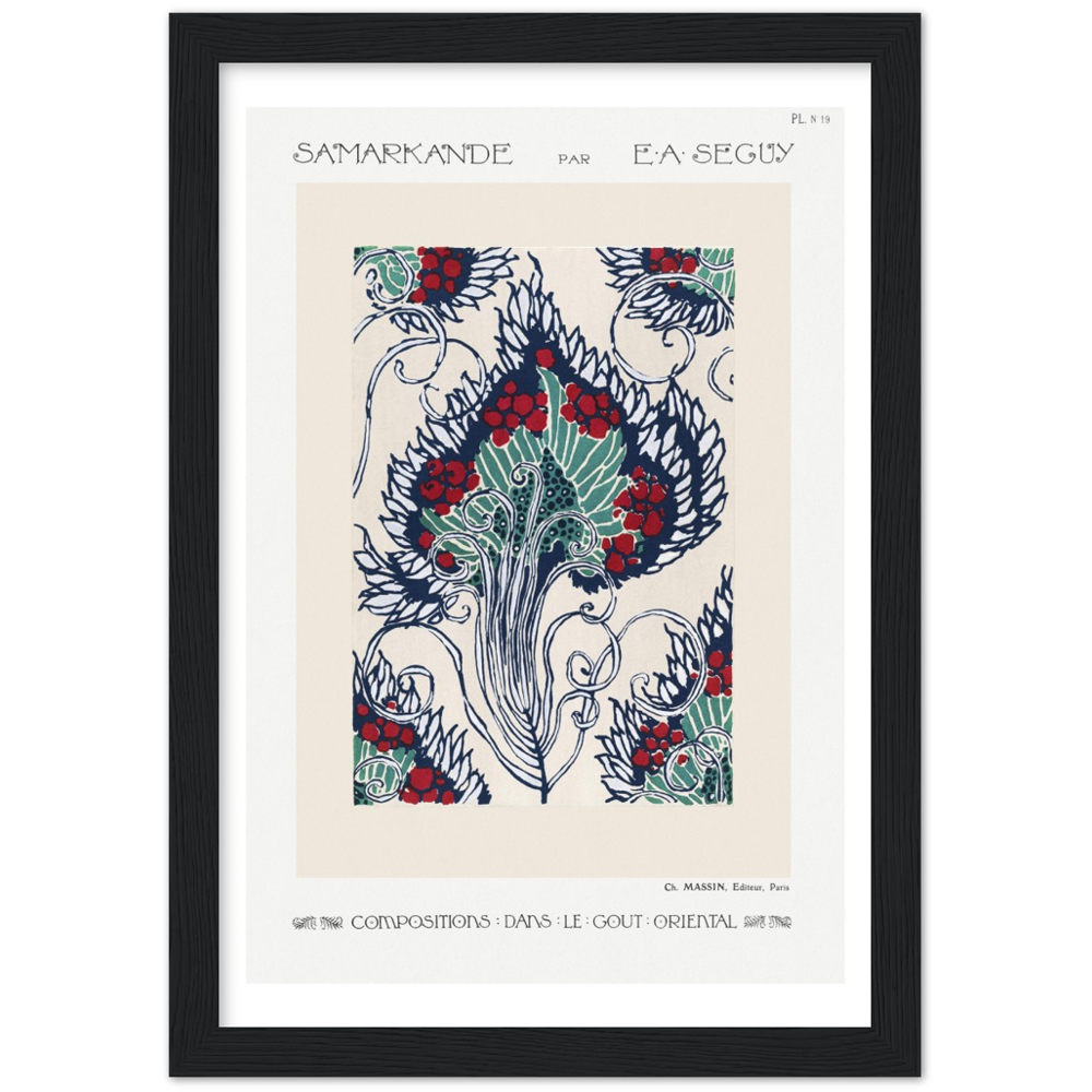 Art Nouveau floral pattern poster by E.A. Séguy