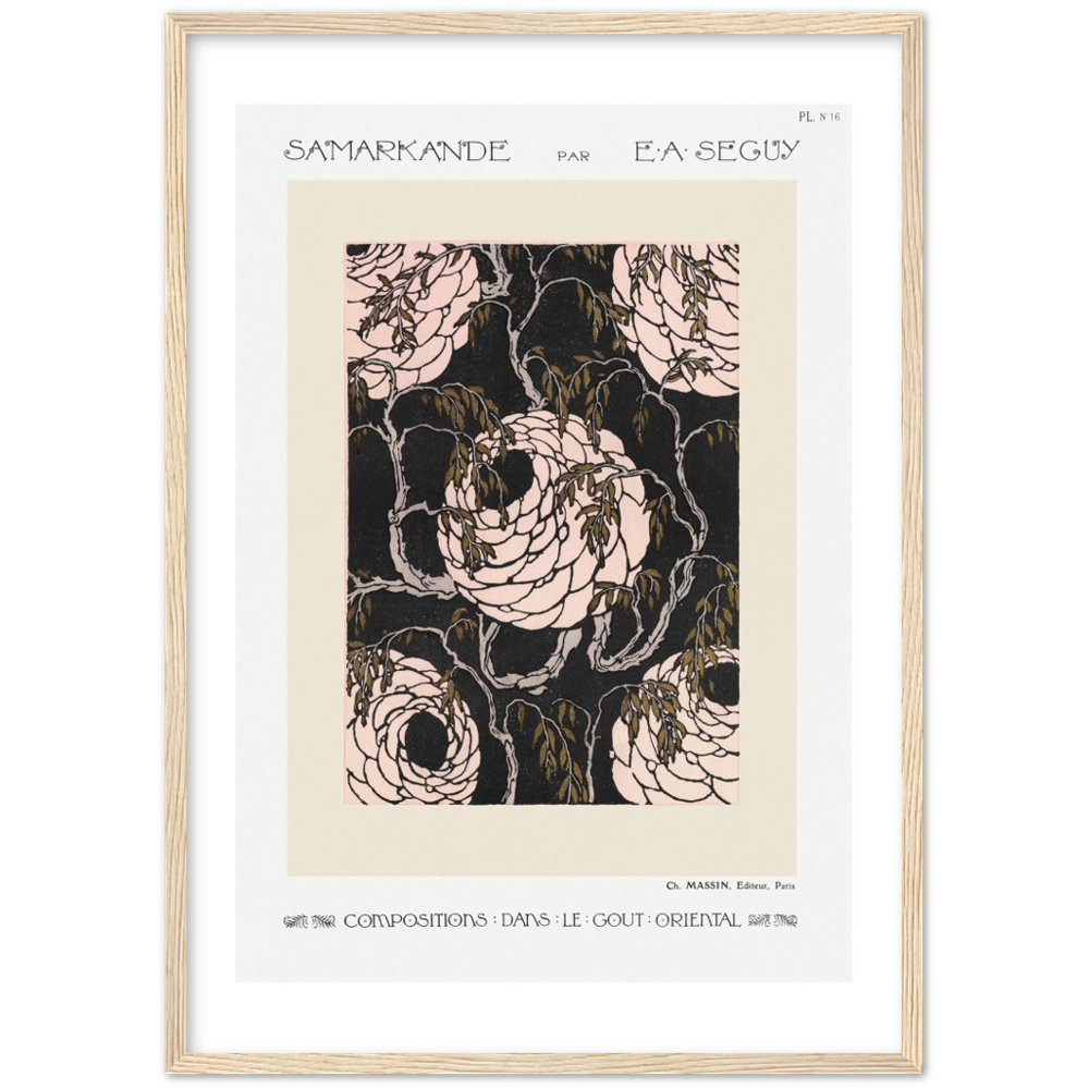 Art Nouveau floral pattern by E.A. Séguy