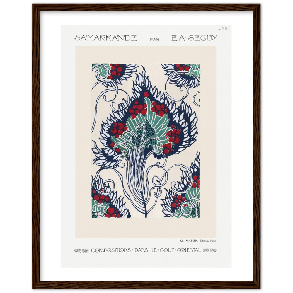 Art Nouveau floral pattern poster by E.A. Séguy