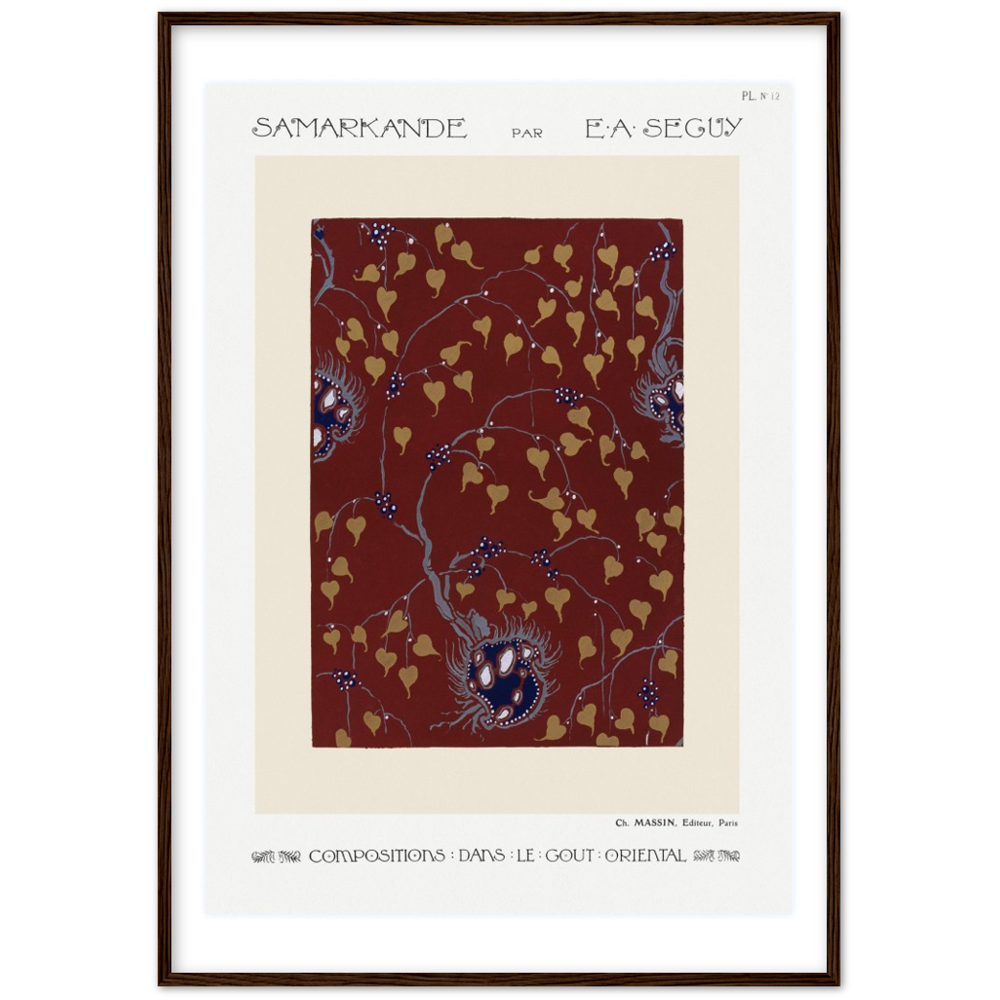 Art Nouveau floral pattern by E.A. Séguy