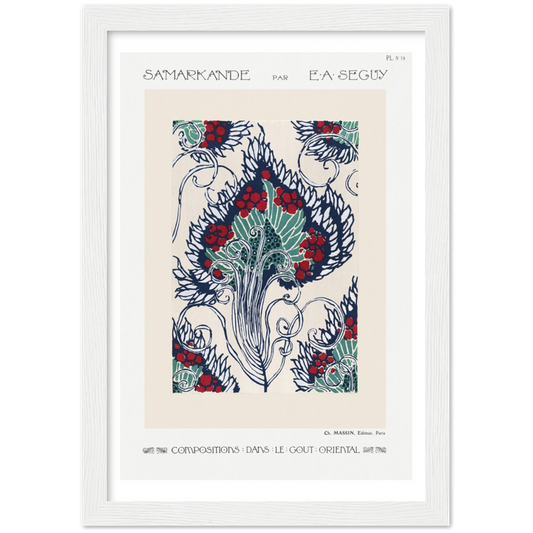 Art Nouveau floral pattern poster by E.A. Séguy