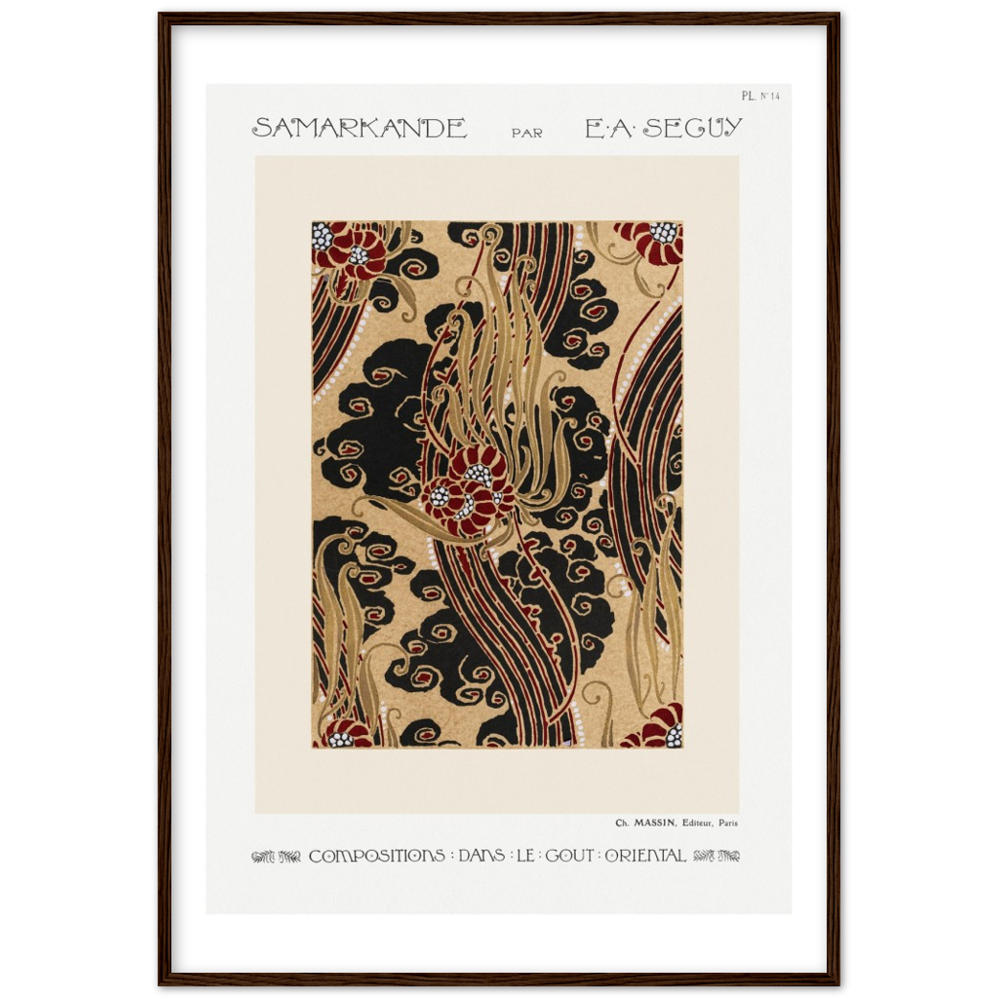 Art Deco floral pattern poster by E.A. Séguy