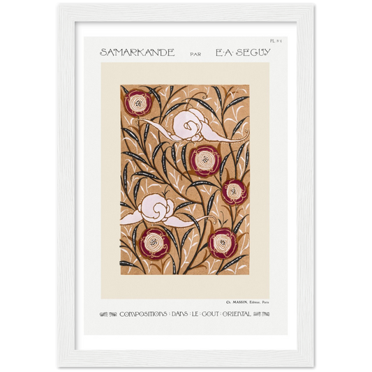 Art Nouveau, vintage floral pattern by E.A. Séguy