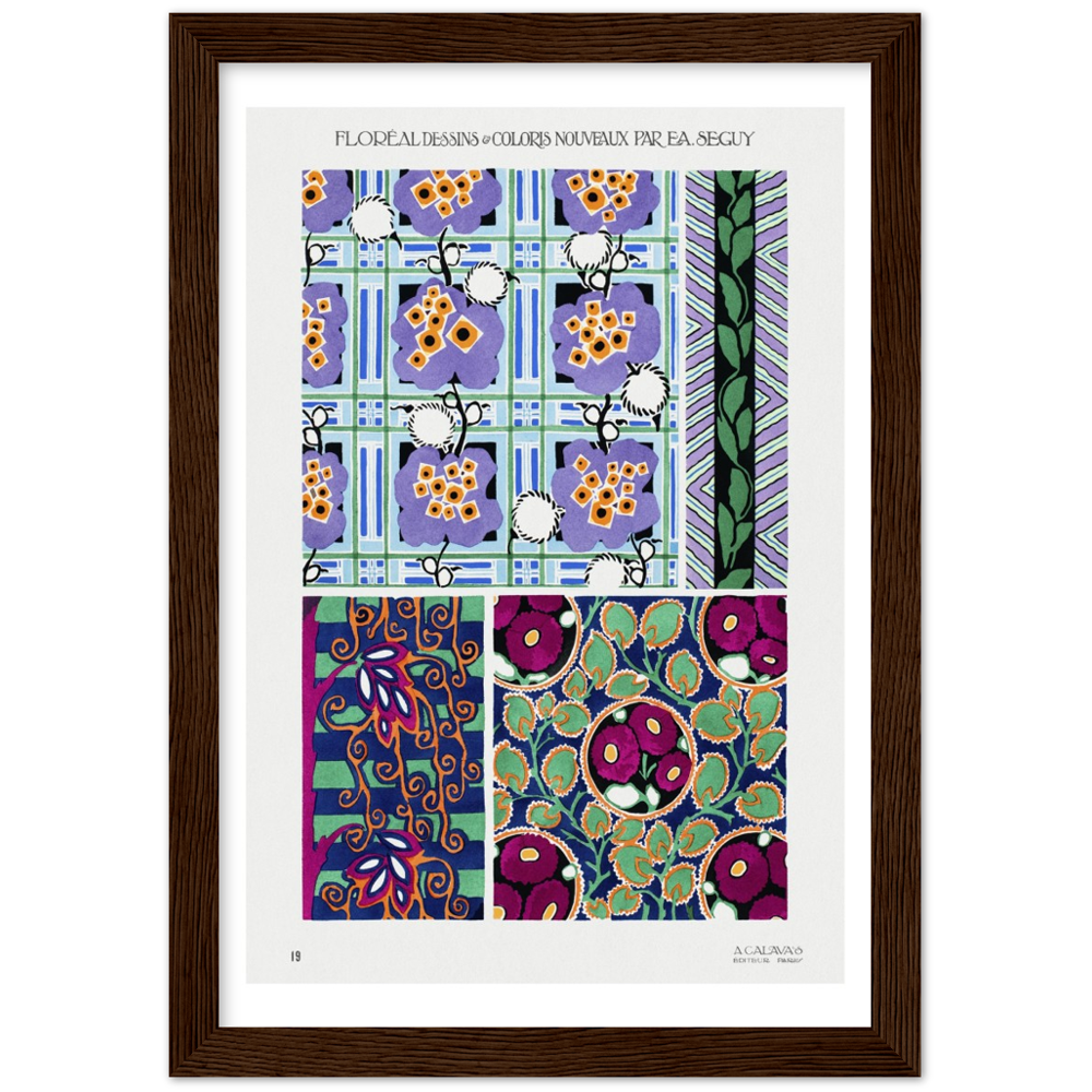 Art Nouveau floral pattern poster by E.A. Séguy