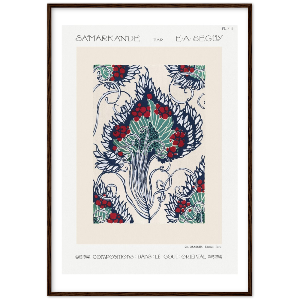 Art Nouveau floral pattern poster by E.A. Séguy