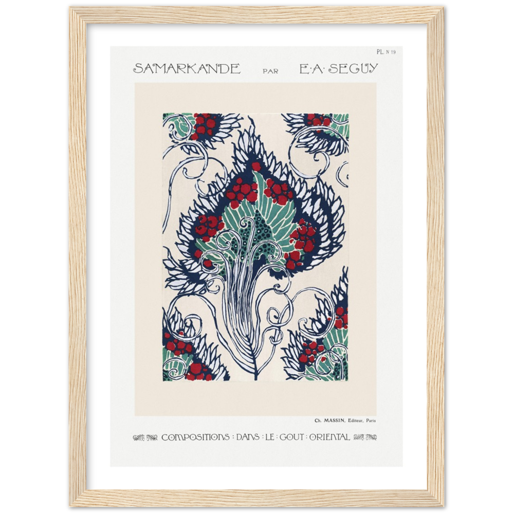 Art Nouveau floral pattern poster by E.A. Séguy