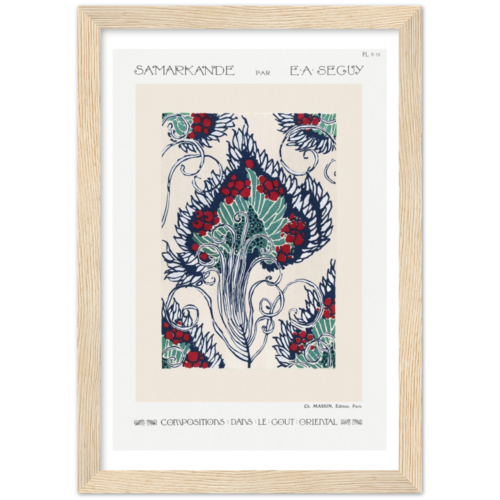 Art Nouveau floral pattern poster by E.A. Séguy