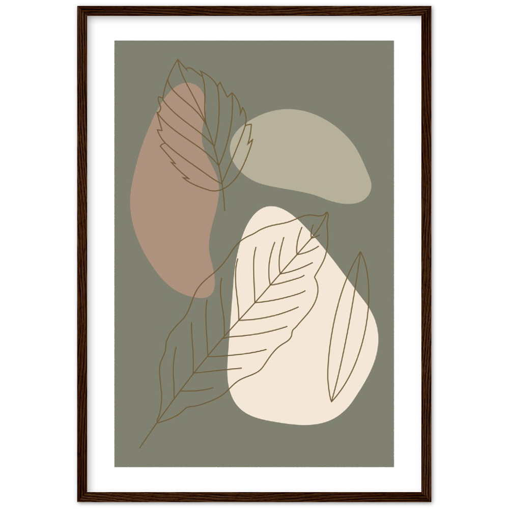 Framed Abstract Leaves Print