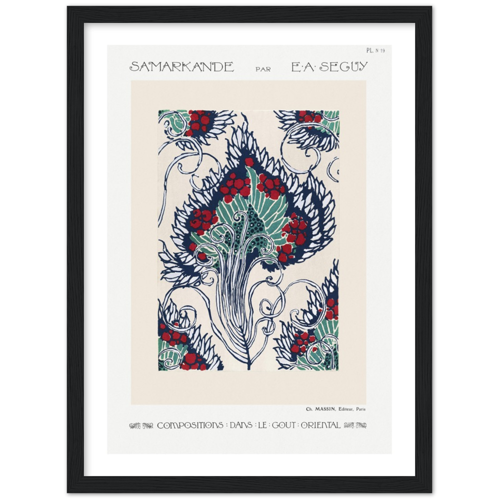 Art Nouveau floral pattern poster by E.A. Séguy