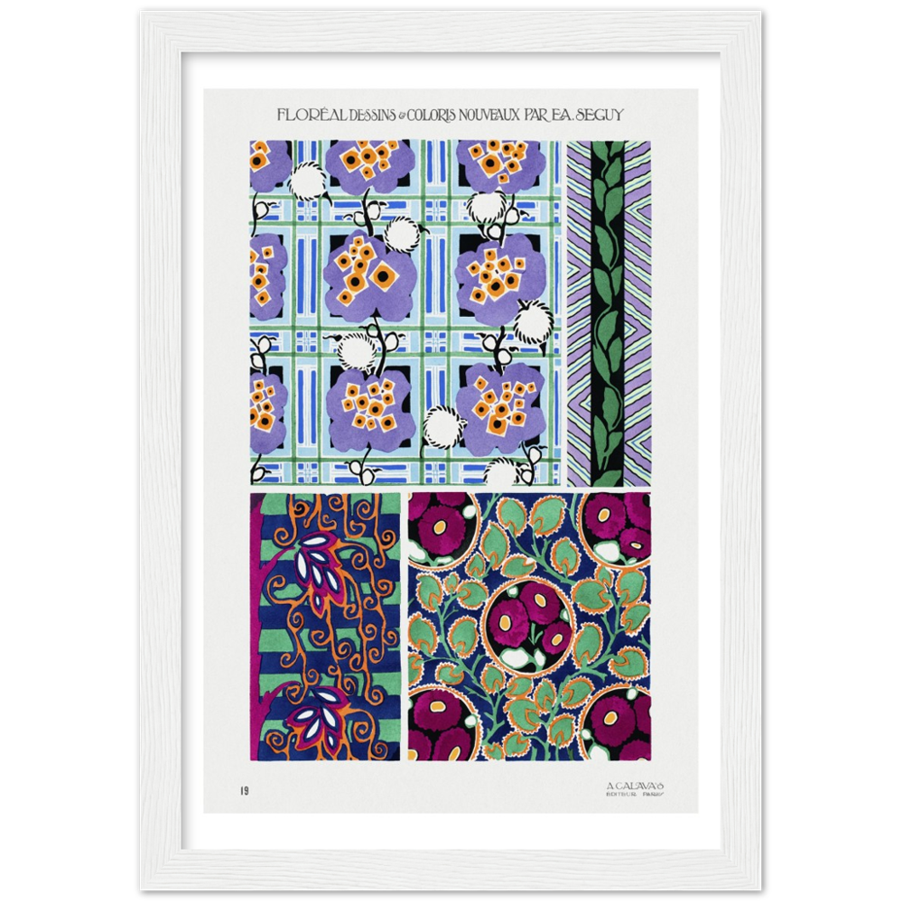 Art Nouveau floral pattern poster by E.A. Séguy