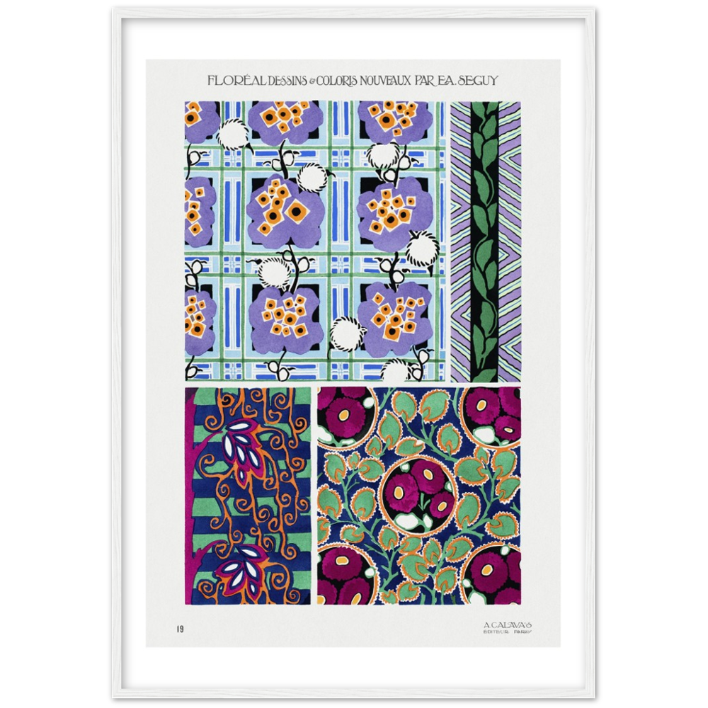 Art Nouveau floral pattern poster by E.A. Séguy