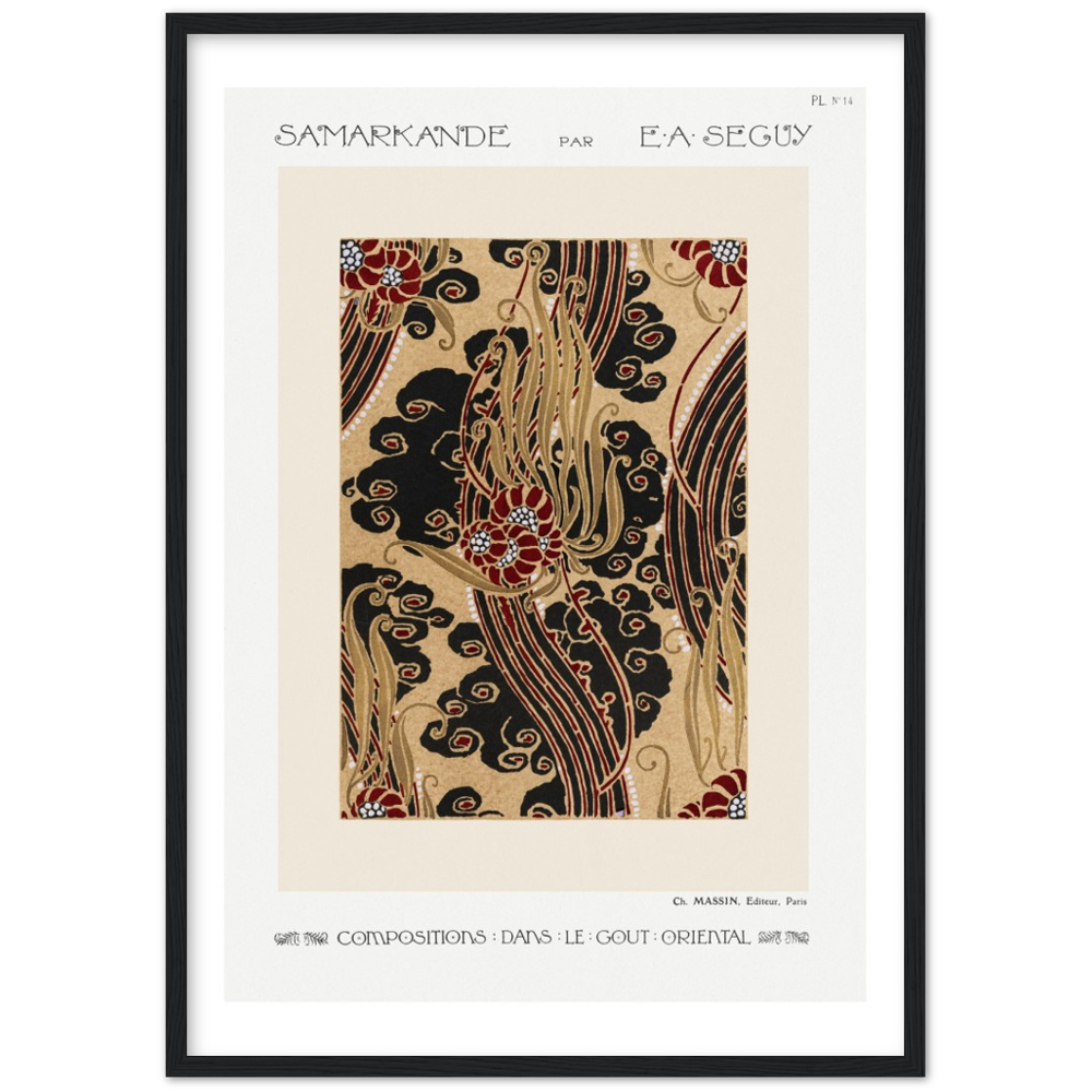 Art Deco floral pattern poster by E.A. Séguy