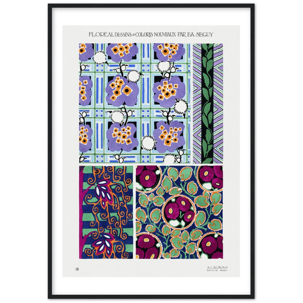 Art Nouveau floral pattern poster by E.A. Séguy