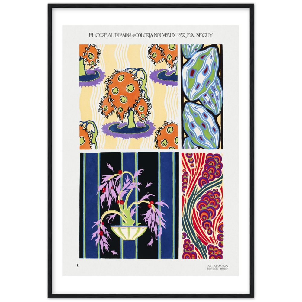 Art Nouveau floral pattern poster by E.A. Séguy