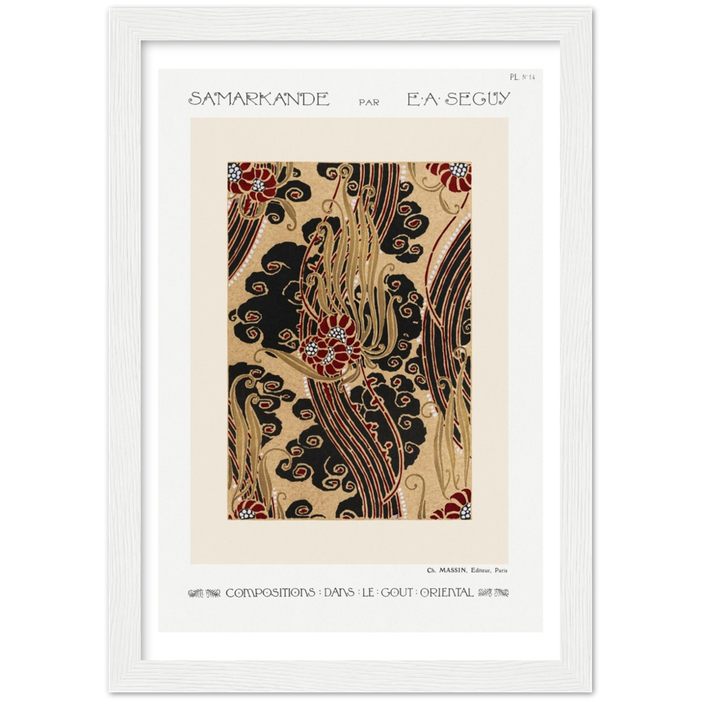 Art Deco floral pattern poster by E.A. Séguy