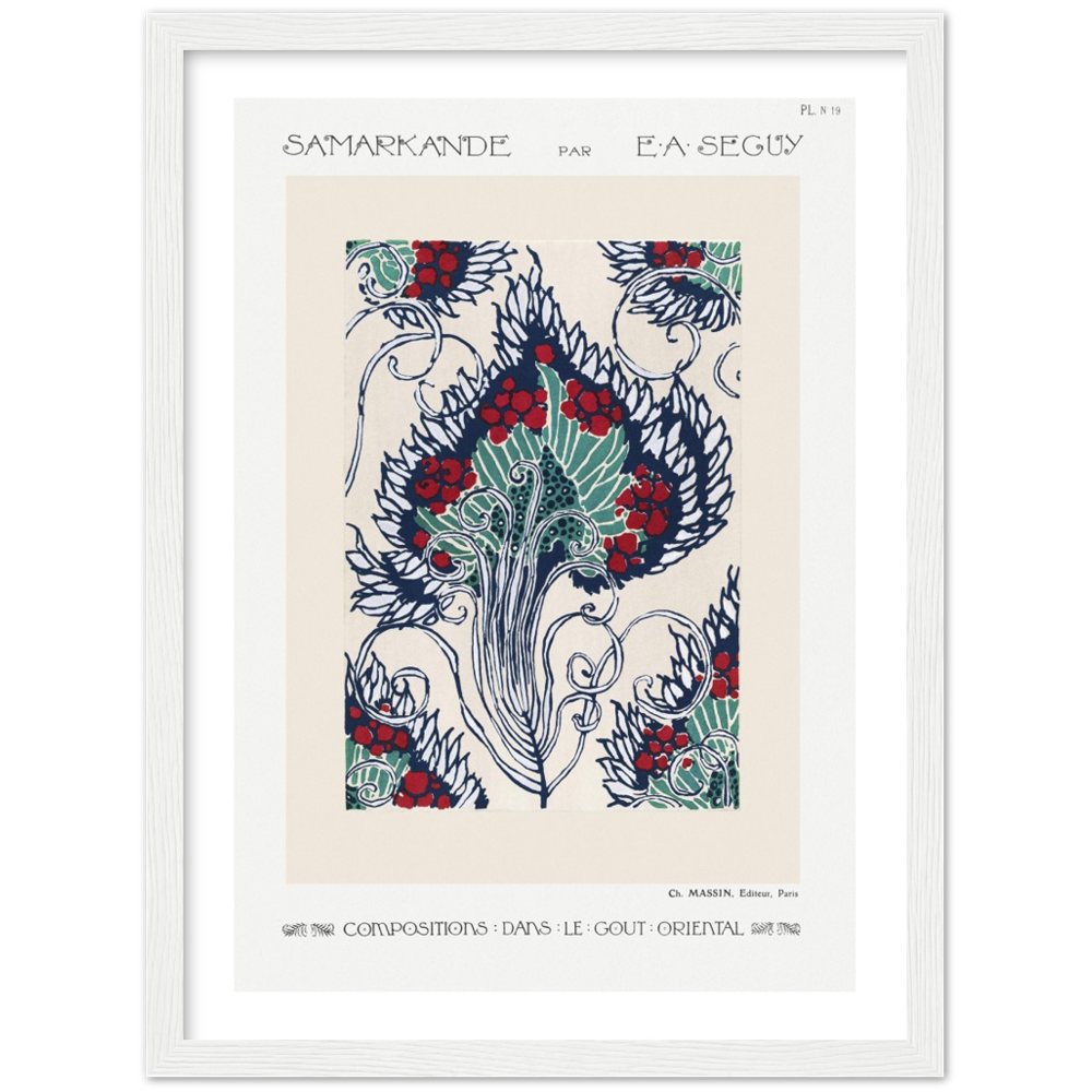 Art Nouveau floral pattern poster by E.A. Séguy