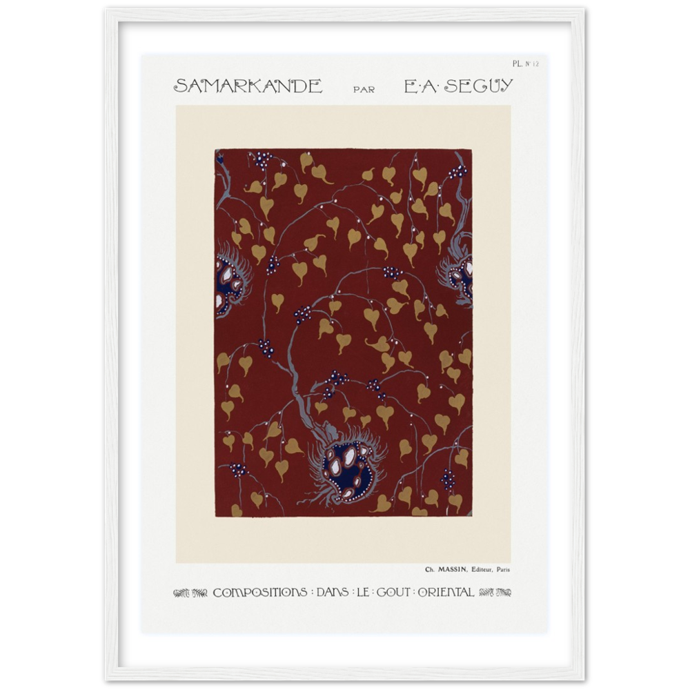 Art Nouveau floral pattern by E.A. Séguy