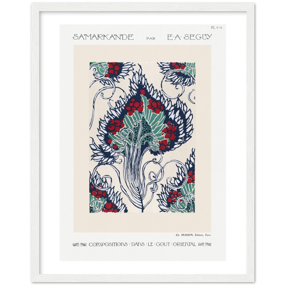 Art Nouveau floral pattern poster by E.A. Séguy