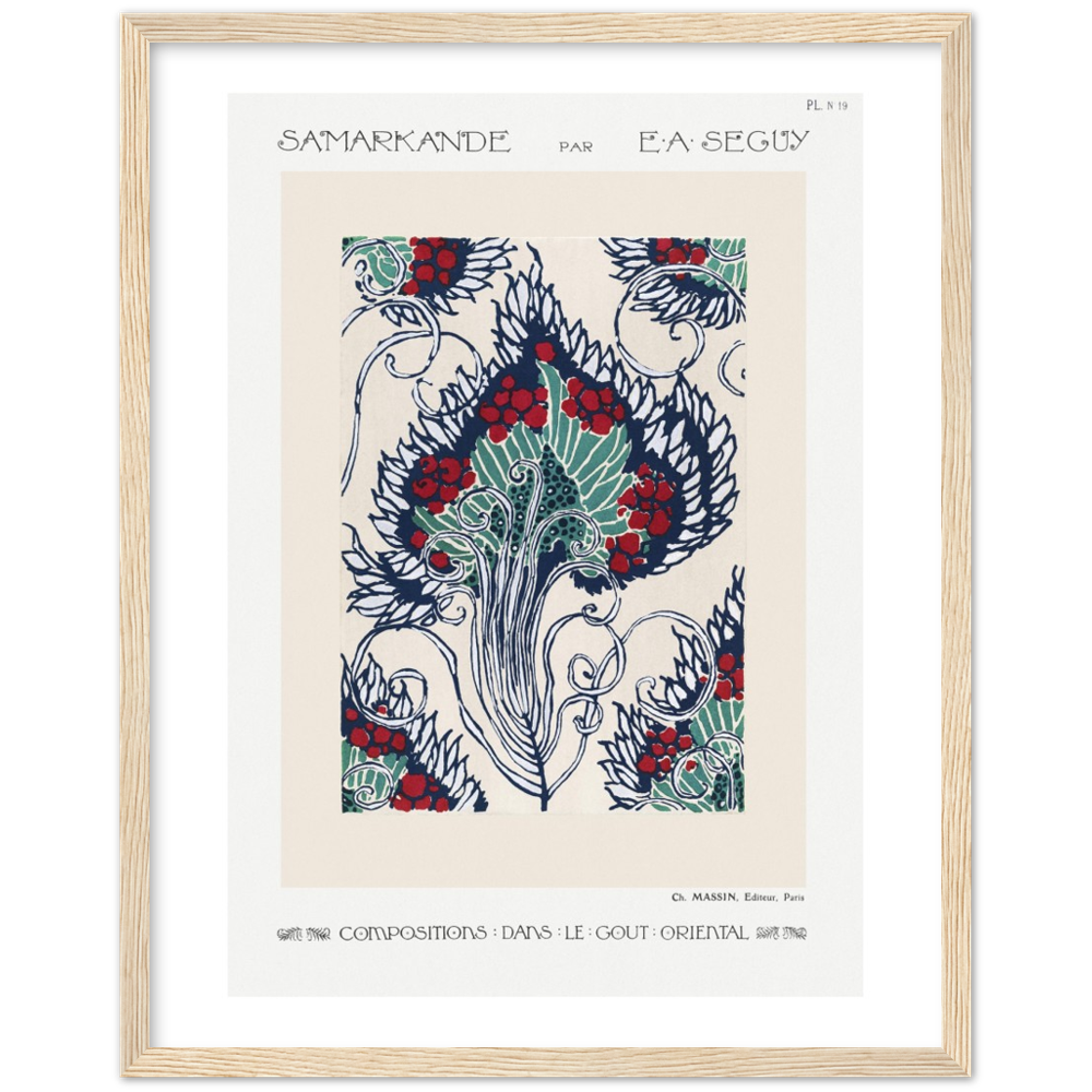 Art Nouveau floral pattern poster by E.A. Séguy