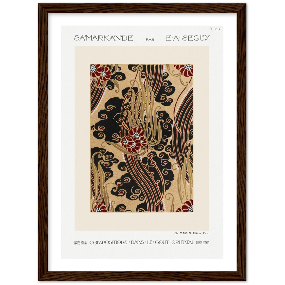 Art Deco floral pattern poster by E.A. Séguy