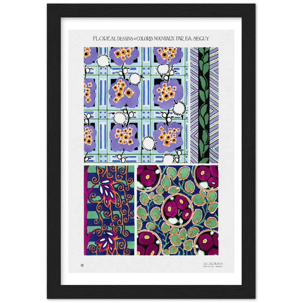 Art Nouveau floral pattern poster by E.A. Séguy