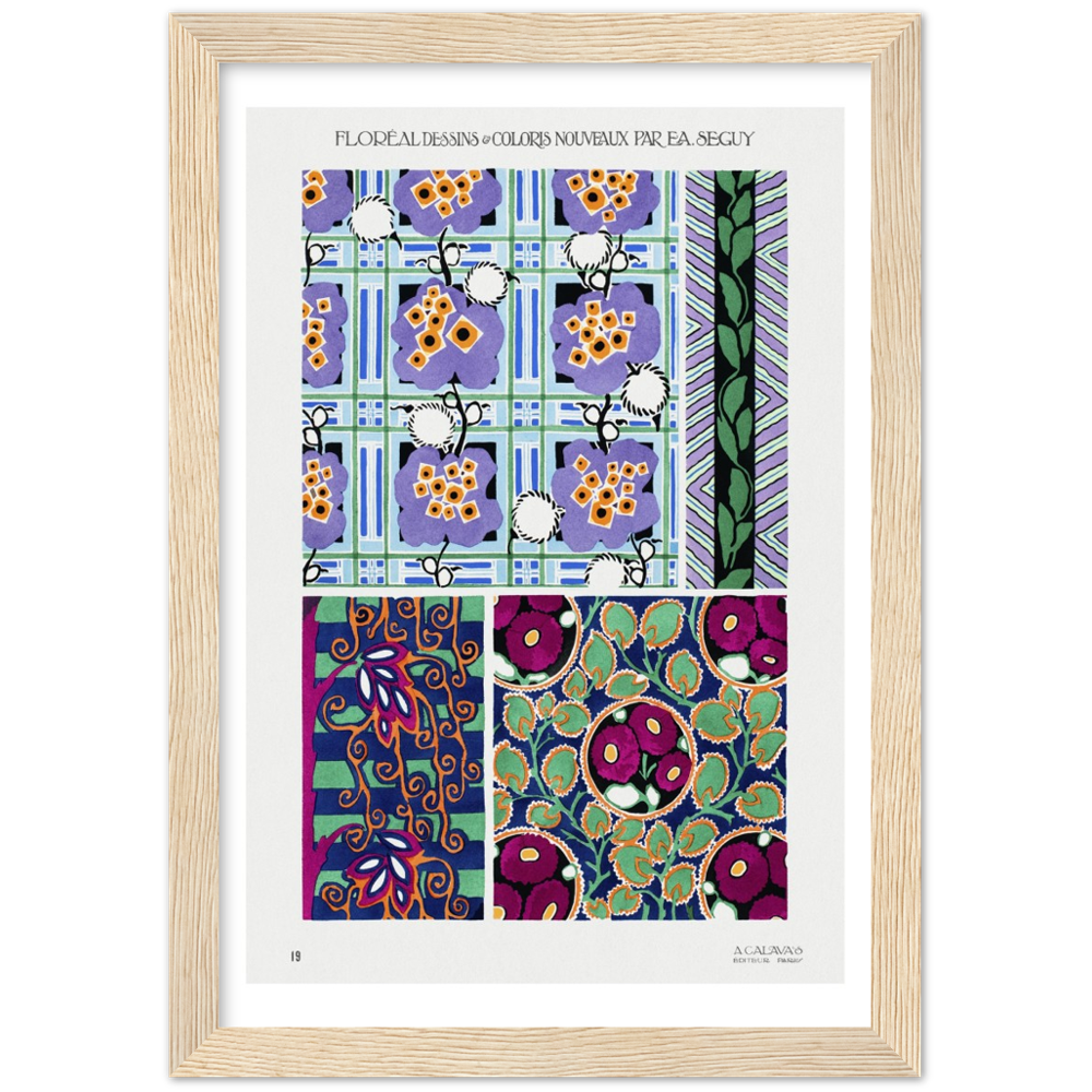 Art Nouveau floral pattern poster by E.A. Séguy