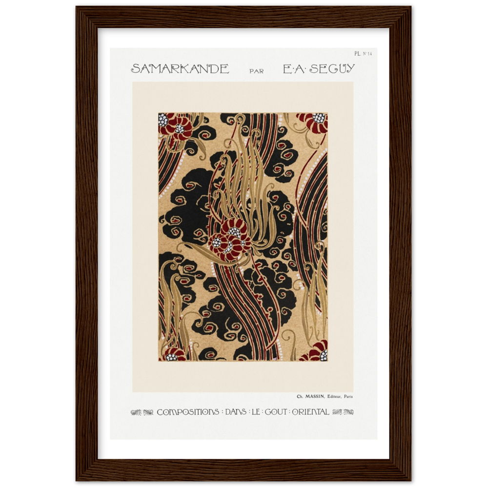 Art Deco floral pattern poster by E.A. Séguy