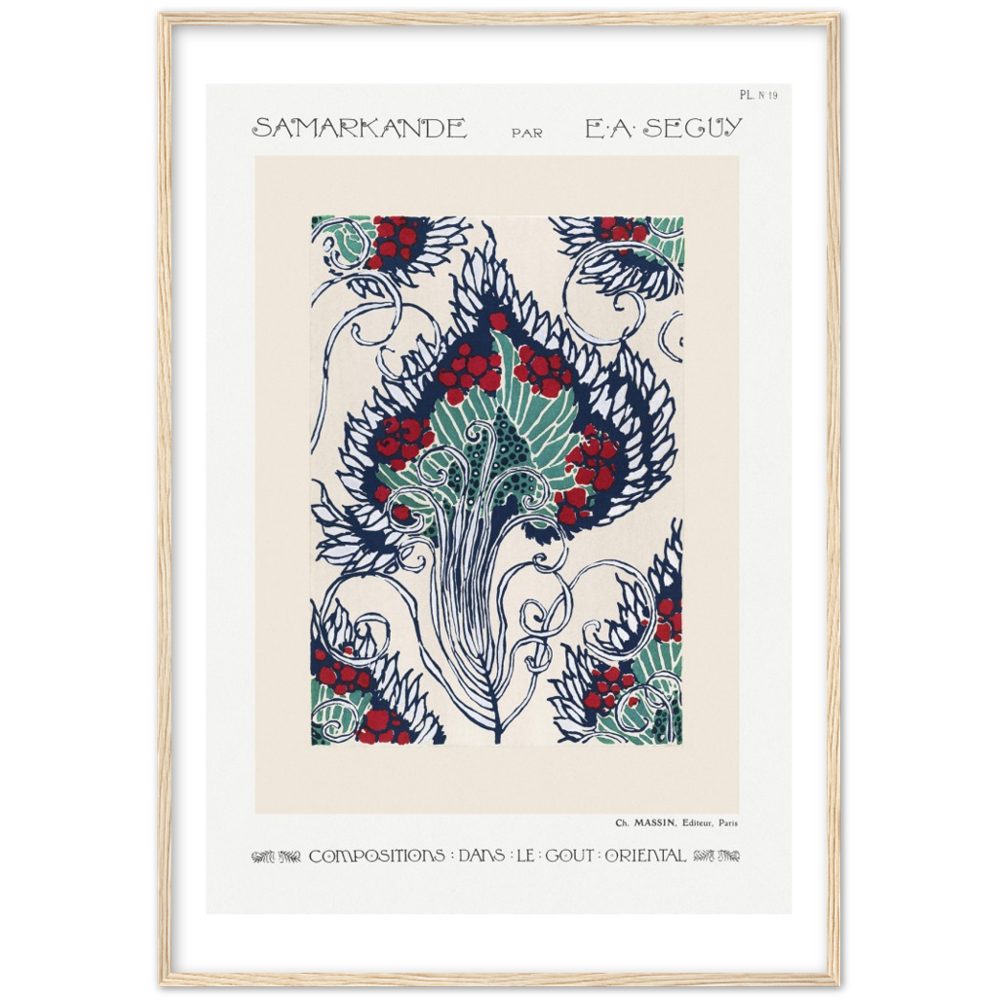 Art Nouveau floral pattern poster by E.A. Séguy