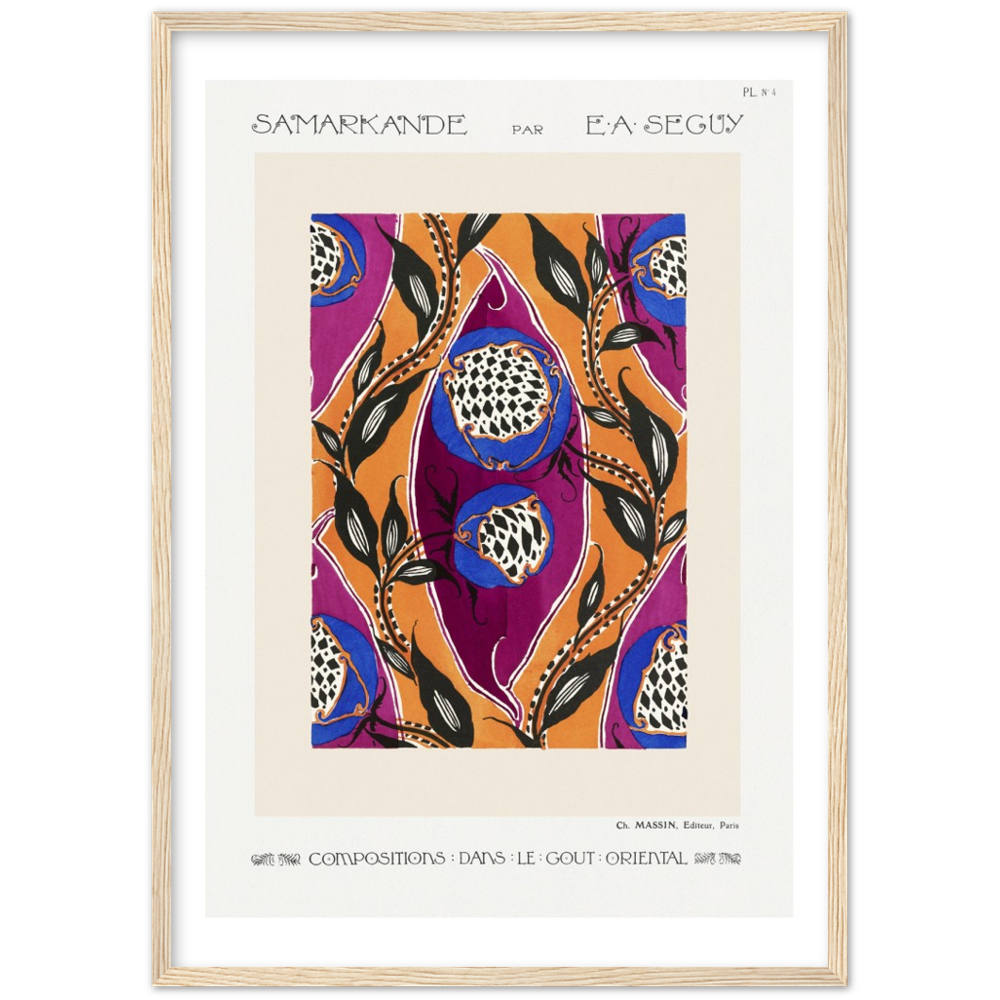 Art Nouveau floral pattern poster by E.A. Séguy