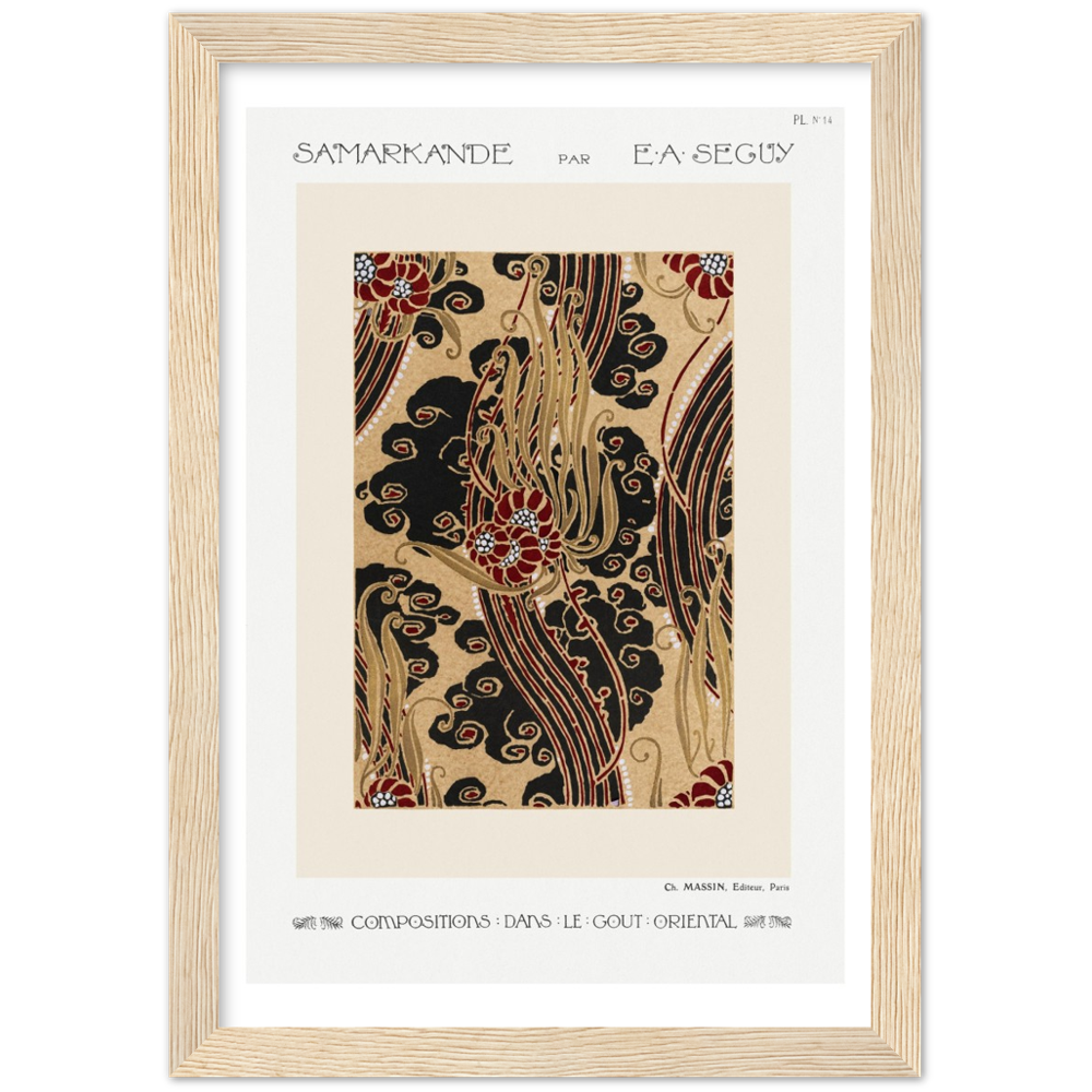 Art Deco floral pattern poster by E.A. Séguy