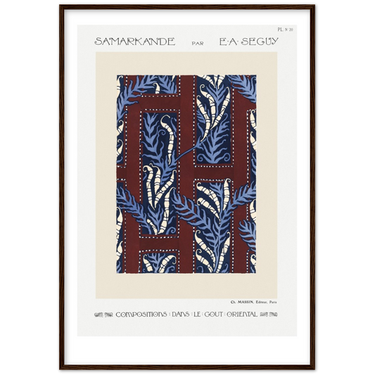 Art Nouveau floral pattern poster E.A. Séguy