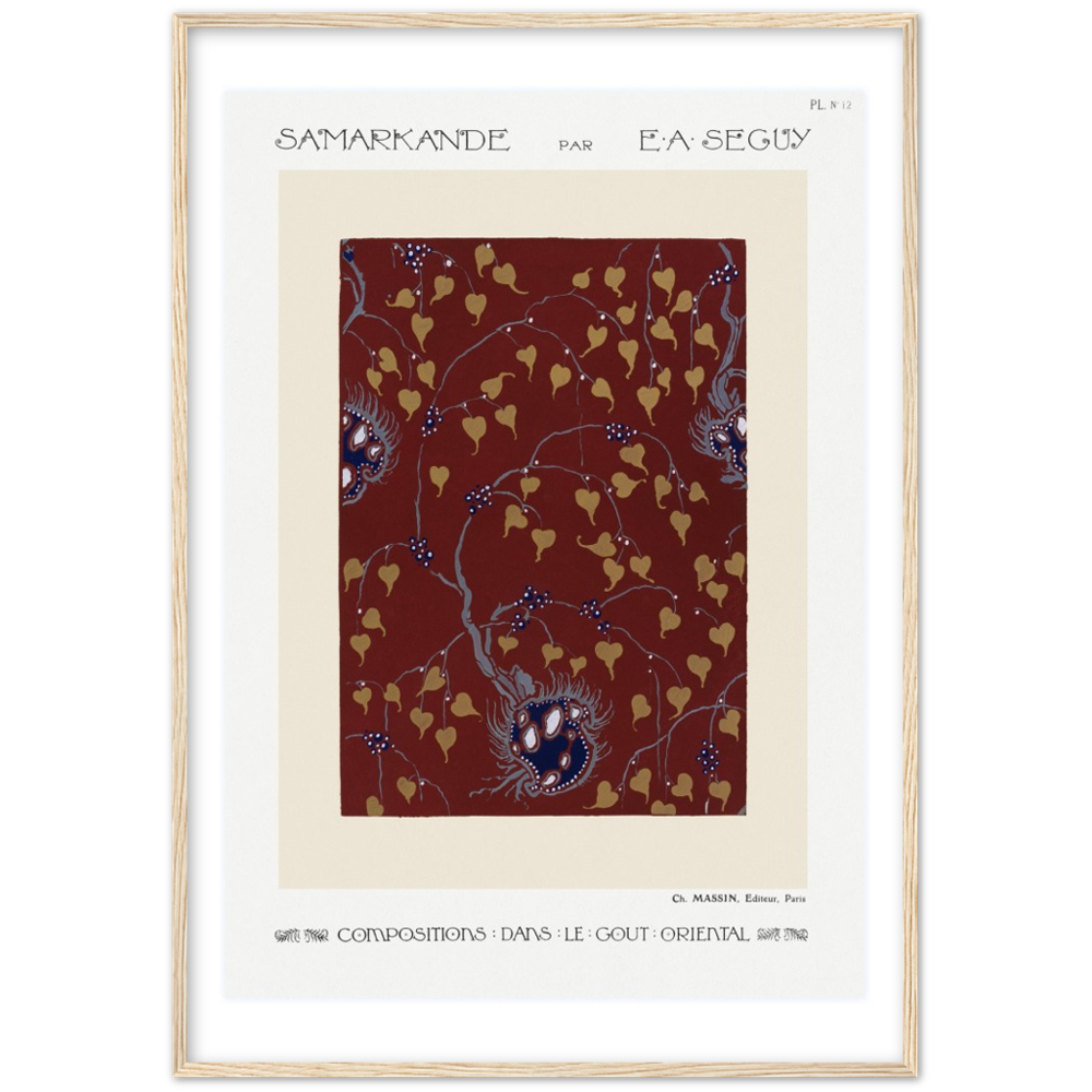 Art Nouveau floral pattern by E.A. Séguy